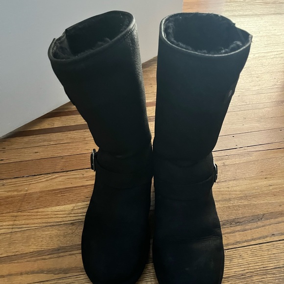 Ugg sutter moto leather buckle boots - Picture 4 of 5